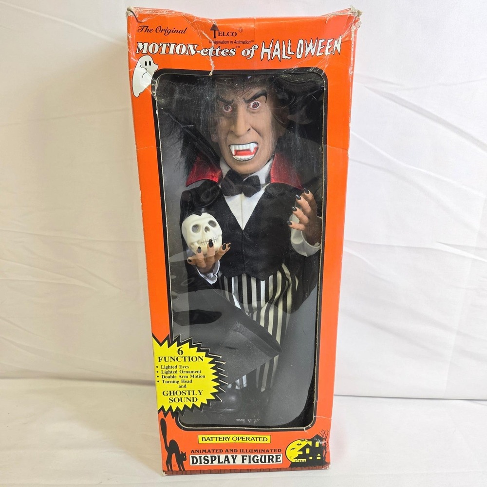 Telco‎ Original Motion-ettes of Halloween Dracula Lights Sound Motion 95732 Vtg